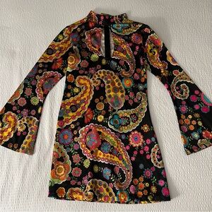 Leg Avenue Hippie dress 70’s 60’s vintage Halloween costume S/M 4 6 EUC like new